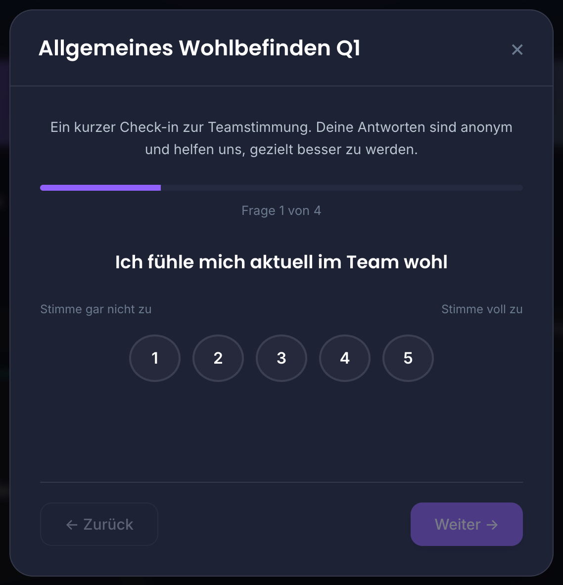 Pulse Check Fragen in moodboard